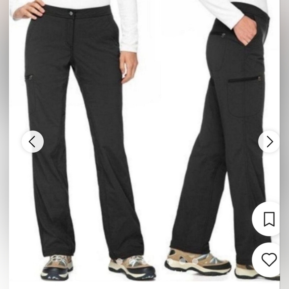LL Bean Fleece Lined Hiking Trail Gray Pants-Size 8
